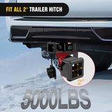 2 Inch Rear Trailer Hitch Receiver Kit for 2010 2011 2012 2013 2014 2015 2016 2017 2018 2019 2020 2021 2022 2023 2024 Lexus GX460 with Rubber Stopper and Adjustment Plate