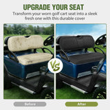 Golf Cart Front Seat Cover 1PC Black Leather EZGO TXT RXV | Waterproof Leather No Staple Design All Season Protection Sun Scratch Resistant Fits 1994-2013 EZGO TXT/ RXV