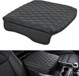 Center Console Cover for Dodge Ram 1500/2500/3500 2019-2025 2026 | for Ram Bucket Seat Accessories Nappa Leather Armrest Cover for Car Waterproof Anti-Scratch Middle Arm Rest Cushion, Black
