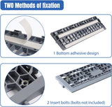 Modular Threshold Ramps, 4 Inch Rise Non‑Slip Interlocking Plastic Wheelchair Curb Doorway Ramp for Home Entry Indoor Outdoor, 2 Pack
