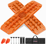 Off Road Traction Boards 4x4 Truck Jeep Recovery Tracks Mats Gear | Heavy Duty Tire Recovery Boards Mounting Kit With Round and Square Jack Lift Base for Truck Jeep SUV Mud Sand Dunes Snow