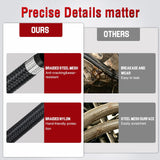 10AN 10FT CPE Nylon Stainless Steel Braided Fuel Line Hose Only | High Pressure Oil Gas Diesel Tube for Transmission Oil Cooler Vacuum Lines