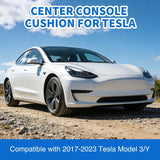 Center Console Cover Fit for 2017-2023 Tesla Model 3 2020 2021 2022 2023 Model Y PVC Leather Middle Console Cover Tesla Model 3/Y Car Center Console Cushion Pad Car Armrest Box Cover-Black