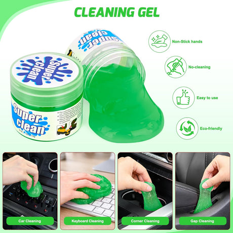 Automotive Tools 15PCS Car Detailing Kit Auto Cleaning Tools Wash Set with Storage Carry Bag Beginners Easy to Use for Interior Exterior Car Care Clean Windshield Dashboard Seat Air Vents Wheels Tires, Green