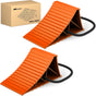 Wheel Chocks, Heavy Duty Wheel Stopper for Car, Truck, RV, Trailer, Caravan, Motorcycle, 8.7 Inch x 4.8 Inch x 4.2 Inch, 2-Pack(Orange)