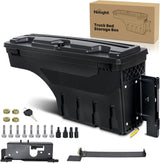Truck Bed Tool Box Passenger Side Truck Tool Box Fit for Dodge Ram 1500 2500 3500 2002-2018 ABS Swing Case Truck Bed Storage Box w Lockable Lid Waterproof Wheel Well Toolbox, without Rambox