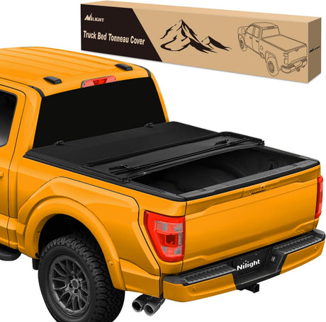 Soft Tri-fold Truck Bed Tonneau Cover Compatible with Ford F150 2015 2016 2017 2018 2019 2020 2021 2022 2023 2024 2025-5.5ft