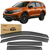 Window Visors for Honda CR-V 2012 2013 2014 2015 2016 | Tape-On Rain Guards Outside Mount Vent Visors Window Deflectors Smoke Tint, 4PCS