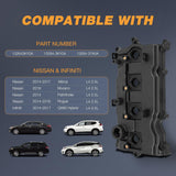Engine Valve Cover for Nissan Altima 2014 2015 2016 2017, Rogue 2014-2016, Murano 2016, Pathfinder 2014, Valve Cover for QX60 Hybrid 2014 2015 2016 2017, 2.5L #132643KY0A (Bolts Included)