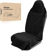 Car Seat Cover Black Terry Fabric Water and Sweat Absorbent Ideal for Running Gym Workouts Beach Swimming and Hiking Suitable for Cars Truck SUV