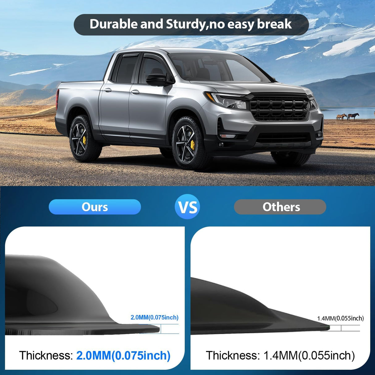 in Channel Rain Guards for Honda Ridgeline 2017 2018 2019 2020 2021 2022 2023 2024 2025 Original Window Deflectors, Vent Window Visors-4PCS