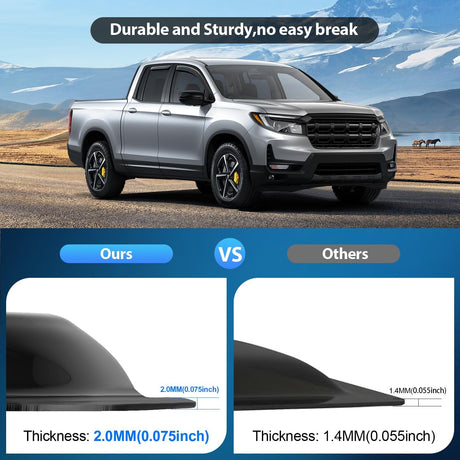 in Channel Rain Guards for Honda Ridgeline 2017 2018 2019 2020 2021 2022 2023 2024 2025 Original Window Deflectors, Vent Window Visors-4PCS