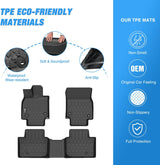 TPE Floor Mats for Toyota Crown 2023 2024 2025 2026 / Toyota Crown Signia 2025 2026, All Weather Custom Fit Heavy Duty Floor Liners