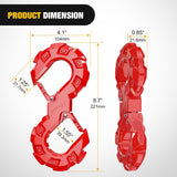 Quick Release S-Tow Shackle Hook – Heavy Duty Off-Road Recovery Hook, Fits Winch Rope & Recovery Strap, 11,000 LBS Working Load, for Jeep, SUV, ATV, Trailers, Forged Steel, Red