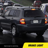 Third Brake Light for Toyota Highlander 2001 2002 2003, Smoked Lens | for Toyota Highlander 2001 2002 2003, High Mount 3rd Stop LED Van SUV Rear Cab Center Lamp Tail Replacement