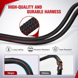 Wiring Harness Kit Nylon 12 AWG 2 Leads 12V 5Pin Rocker Switch Laser On Off Power Relay Blade Fuse for LED Light Bar Off Road Lights on Cars Jeep Boat Trucks