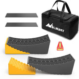 RV Leveler - 2 Pack Camper Leveling Blocks Ramp Support Dual Axles, Up to 35,000lbs, Fast RV Accessories Leveling System for Travel Trailer, Motorhome - Yellow
