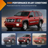 Fog Light Assembly Fog Lights Assembly Compatible with 2002 2003 2004 2005 2006 2007 2008 2009 Chevy Trailblazer 2003-2008 Isuzu Ascender Bumper Lights w/12V 27W Bulbs (NOT Fit 2007-2009 TRAILBLAZER SS Models)