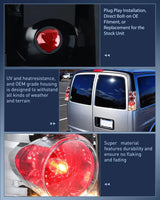 Taillight Assembly Compatible with 2003 2004 2005 2006 2007 2008 2009 2010 2011 2012 2013 2014 Chevy Express GMC Savana 1500 2003-2023 Chevrolet Express GMC Savana 2500 3500 Rear Tail Light