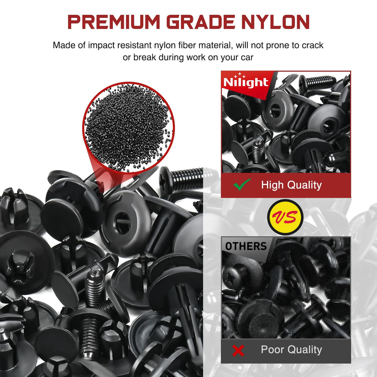 1115Pcs Car Push Retainer Clips Auto Fasteners Kit 32 Most Popular Sizes Nylon Bumper Fender Rivets with 5 Fasteners Remover 10 Cable Ties for Toyota GM Ford Honda Chevy