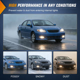 Fog Lights Assembly Compatible with 2003 2004 Toyota Corolla w/H3 12V 55W Bulbs Clear Lens Driver and Passenger Side