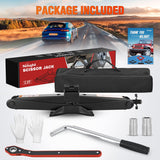 Scissor Jack Kit for Car 2 Ton(4409 lbs), Heavy Duty Portable Steel Scissor Lift Jack Car Tire Changing Kit with Ratchet & Lug Wrench for Sedan SUV MPV, 3.9 Inch-15.7 Inch Lifting Range, Black