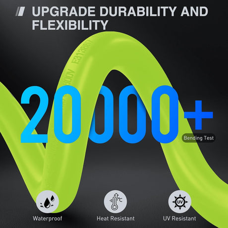 100FT 30 Amp RV Extension Cord 125V Heavy Duty 10/3 Gauge Pure Copper STW Wire UL ETL Listed 3 Prong TT-30P TT-30R Weatherproof Suit for Camper Caravan Trailer Bright Green