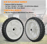 Lawn Mower Drive Wheels Replacement 8 Inch 119-0311, Stens 205-360 Assembly, Toro Lawnmower Front Wheels Compatible with 20001 20330 20331 20339 20350 and More, 2-Pack