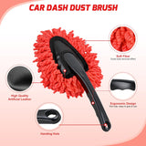 Automotive Tools 15PCS Car Detailing Kit Auto Cleaning Tools Wash Set with Storage Carry Bag Beginners Easy to Use for Interior Exterior Car Care Clean Windshield Dashboard Seat Air Vents Wheels Tires, Red