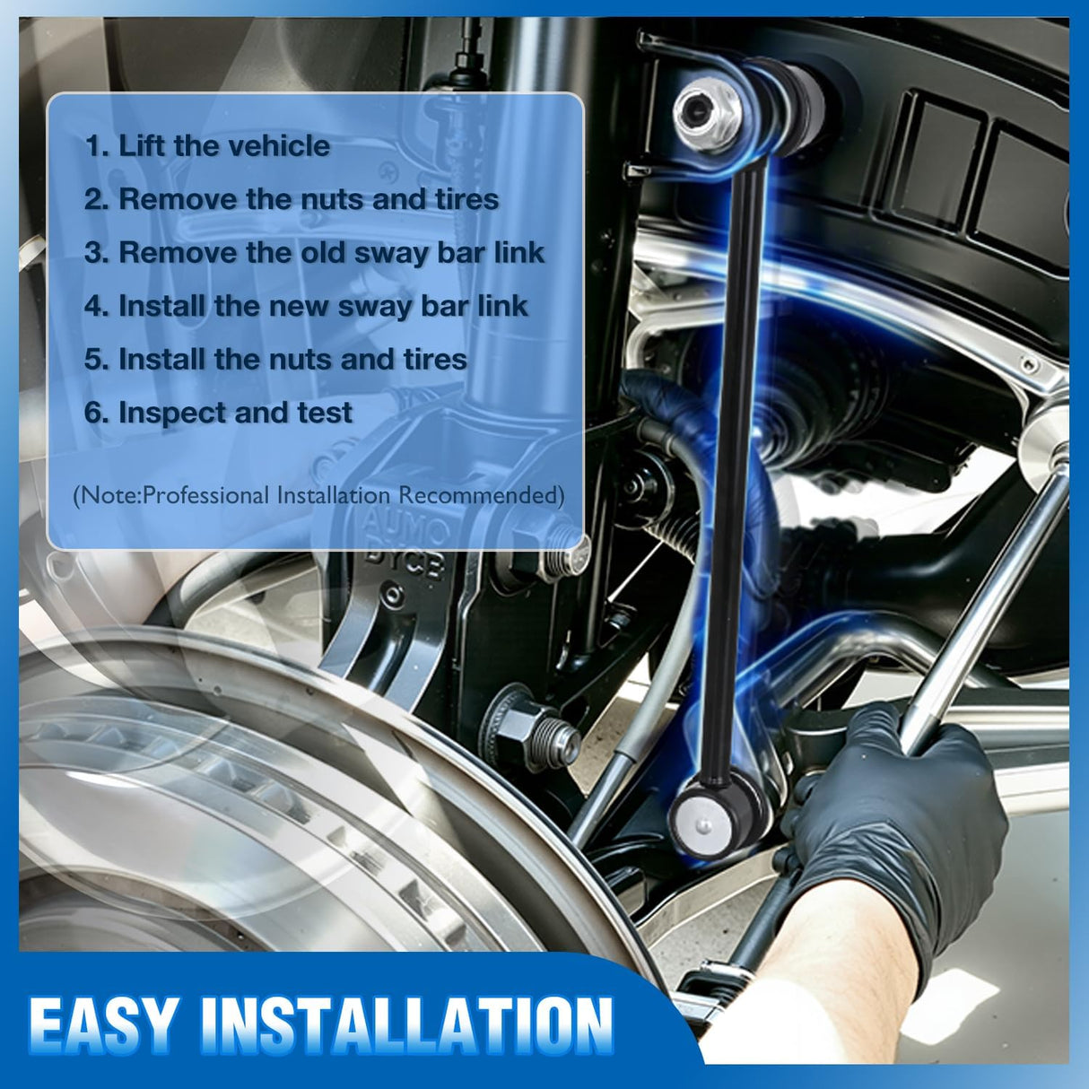 K750616 K750617 Front Sway Bar Links for Ford Explorer 2011-2018 | for 2011 2012 2013 2014 2015 2016 2017 2018 Explorer 2013-2018 Police Interceptor Utility Driver and Passenger Side Link Kit