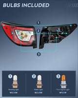 Taillight Assembly for 2013 2014 2015 2016 2017 Chevy Traverse | Outer Tail Light Replacement OE Style Driver and Passenger Side