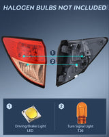Taillight Assembly Compatible with 2016 2017 2018 Honda HRV Red Pink Tail Light OE Style Rear Outer Lamp Replacement Driver Side