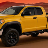 Window Visors for Toyota Tundra Double Cab 2007-2021 | Outside Mount Rain Guards Vent Visors Fresh Air Ventilation, Rain & Sun Protection Smoke Tint, 4PCS