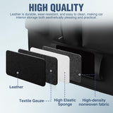 Car Seatback Organizer 2PCS Black PU Leather Universal | Foldable Tray Tablet Holder Tissue Box Removable Bucket Waterproof Storage Bag for Cars Vans SUVs MPVs Pickup Trucks