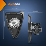 Fog Light Assembly Fog Lights Assembly Compatible with 2016 2017 2018 Toyota RAV4 Fog Lamp Bumper Light Replacement Clean Lens Passenger and Driver Side with 12V H11 552 Halogen Bulbs