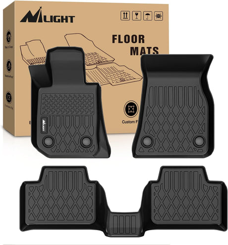 TPE Floor Mats for BMW 3 Series G20 330i 330i xDrive RWD Sedan Only 2019 2020 2021 2022 2023 2024 2025 All Weather Custom Fit Heavy Duty Floor Liners