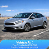 Window Rain Guards for Ford Focus Sedan 2012-2018, NOT for Hatchback Models, Tape-On Wind Deflectors Vent Visors, Smoke Sun Rain Guard, 4PCS