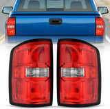 Taillight Assembly Compatible with 2014 2015 GMC Sierra 1500 | 2015 GMC Sierra 2500HD 3500HD Tail Light OE Style Rear Lamp Replacement Driver and Passenger Side