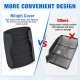 Center Console Cover for Dodge Ram 1500/2500/3500 2019-2025 2026 | for Ram Bucket Seat Accessories Nappa Leather Armrest Cover for Car Waterproof Anti-Scratch Middle Arm Rest Cushion, Black