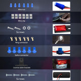 Nilight LED Trailer Light Kit 2 PCS Red Rectangular Stop Turn Tail License Lights 3.9 Inch Amber Side Marker Taillights 9 LEDs ID Bar For 12V RV Truck Marine Boat Snowmobile