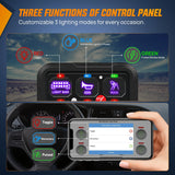 6 Gang Switch Panel 12V 24V Universal Circuit Control Relay System with RGB Backlight APP Fuse Wiring Harness Automatic Dimmable ON Off LED Switches Pod for Car Pickup Truck Camper SUV