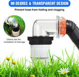 90 Degree RV Sewer Hose Fittings with 4-in-1 Adapter, Clear RV Sewer Hose Elbow Leak-Proof Connection & Odor-Tight Seal Fits 4 Sizes of Dump Station Inlets for Campers Travel Trailers, Black