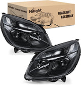 Headlight Assembly Compatible with 2016 2017 Chevy Equinox OE Style Projector Replacement Halogen Headlights Black Housing Clear Reflector Headlamp Passenger and Driver Side