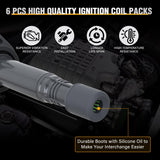 Ignition Coil Pack Fit for 2008 2009 2010 2012 2013 2014 2015 2016 Honda Accord Odyssey Pilot Ridgeline Acura RDX RL TL MDX ZDX TSX 3.5L 3.7L V6 OE# UF624 5C1722 Ignition Coils Set of 6
