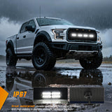 4PCS 24LED Emergency Strobe lights 12V 24V White Surface Mount Grille Hazard Safety Warning Light Sync Feature Side Flashing Marker Flash for Car Truck Campers