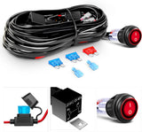12Inch 300W Triple Row Led Light Bar Spot Flood Combo Off Road Lights Mounting Bracket Horizontal Bar Tube Clamp Led Lamp with Wiring Harness for Truck Golf Cart ATV UTV