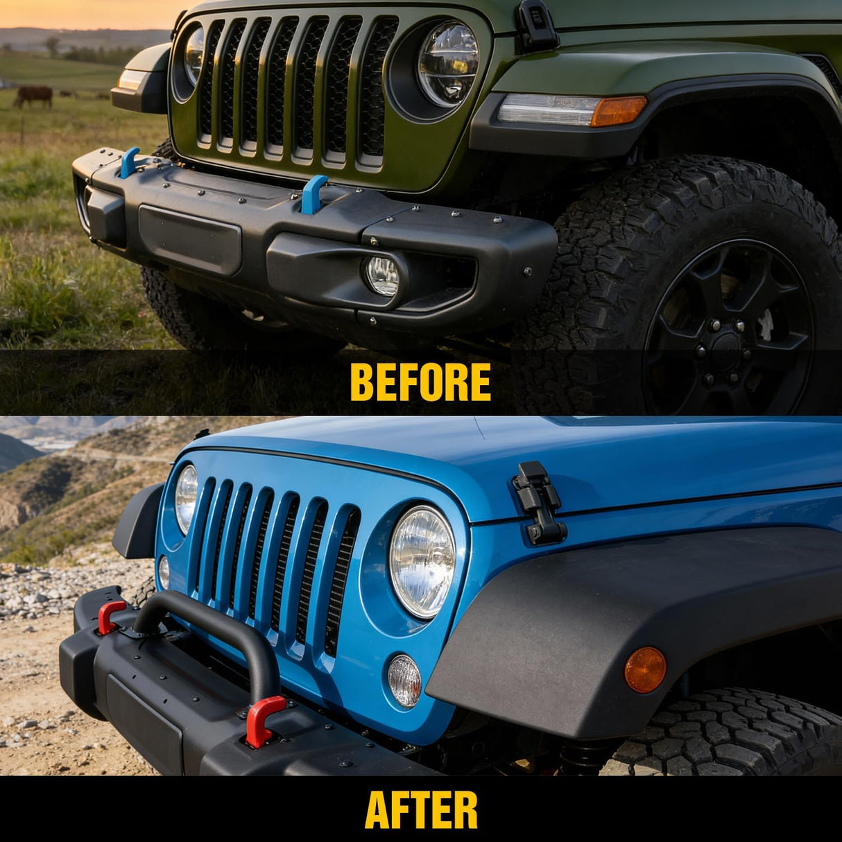 Front Brush Guard, Compatible with 2018-2025 Jeep Wrangler JL, 2019-2025 Gladiator JT, Steel Bar Grille Guard Fits Factory Rubicon Steel Bumper,3.12 inch Height to Clear Winch