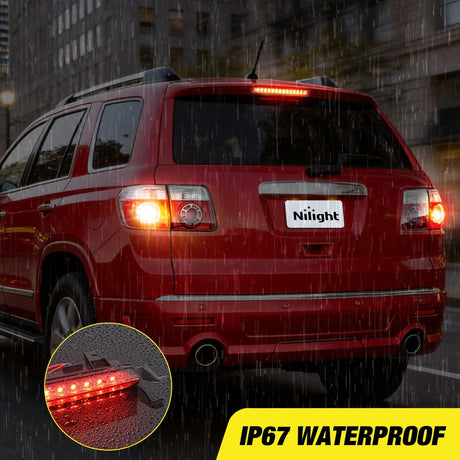 Third Brake Light Tail High Mount 3rd Stop Lights Smoked Lens Compatible with Chevy Traverse 2009-2017 GMC Acadia 2009-2012 Van SUV Rear Center Cab Lamp