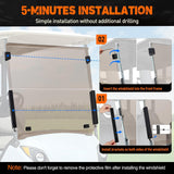 Golf Cart Windshield for Front Window Foldable UV Protection Compatible with Yamaha Drive G29 Gas or Electric Models 2007-2016 Tinted Polycarbonate (PC) Scratch and Impact Resistant