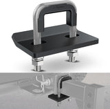 Trailer Hitch Tightener for 2 Inch Trailers Hitches Mount Anti Rattle Heavy Duty Steel with Rubber Cover Gray U Bolt Matte Black Plate Electrophoresis Anti-Rust Triple Protective